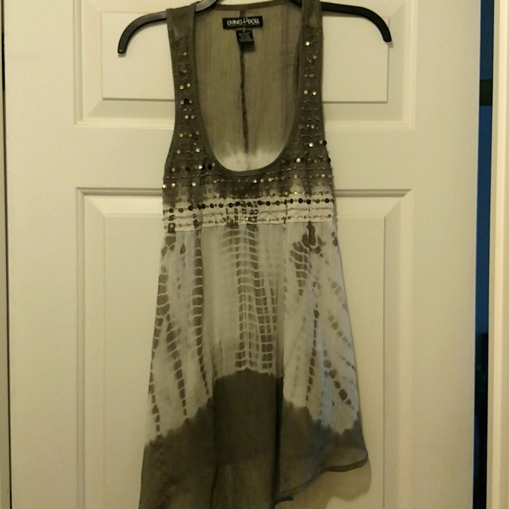 Sheet Short Sleeve Top